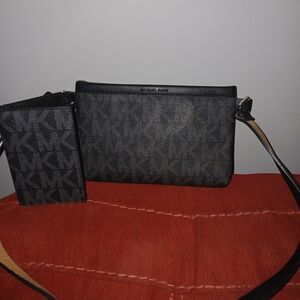 Michael Kors Black and Gray Mini Bag Duo
